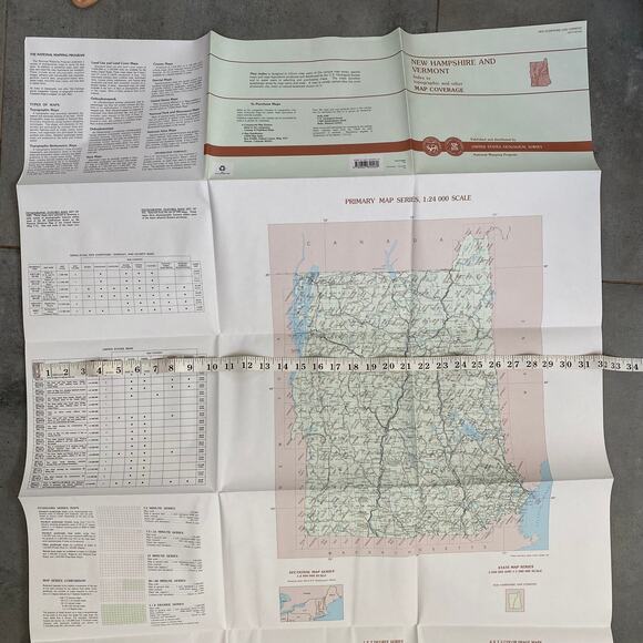NH VT USGS Index to Topographic Map Coverage NEW CONDITION - Picture 5 of 5